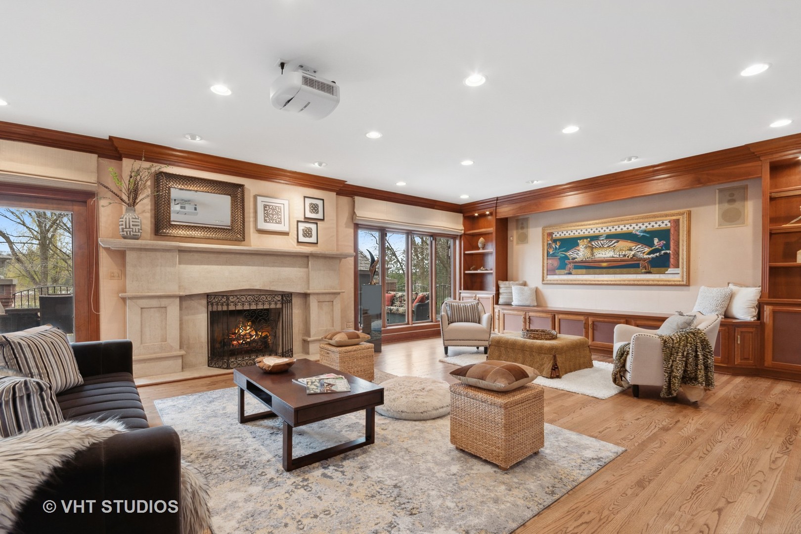 211 Otis Road Barrington Hills, IL 60010 - Photo 18 of 68 a living room with furniture and a fireplace