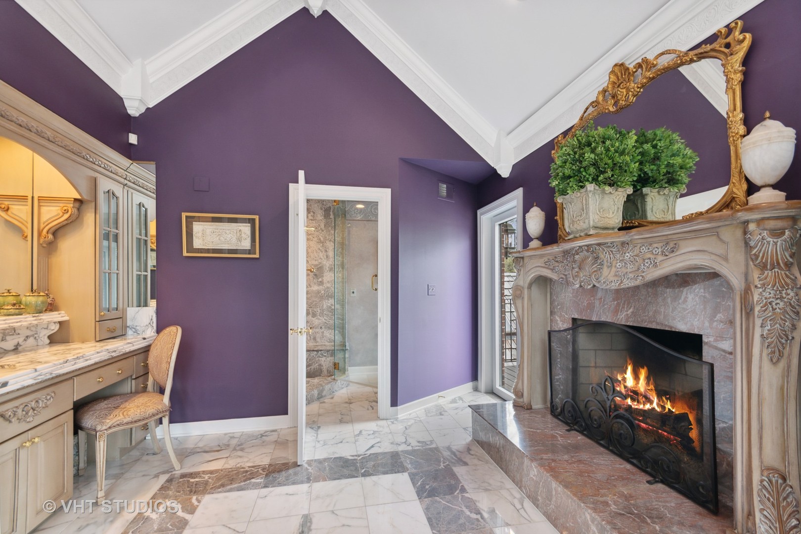 211 Otis Road Barrington Hills, IL 60010 - Photo 33 of 68 a living room with furniture and a fireplace