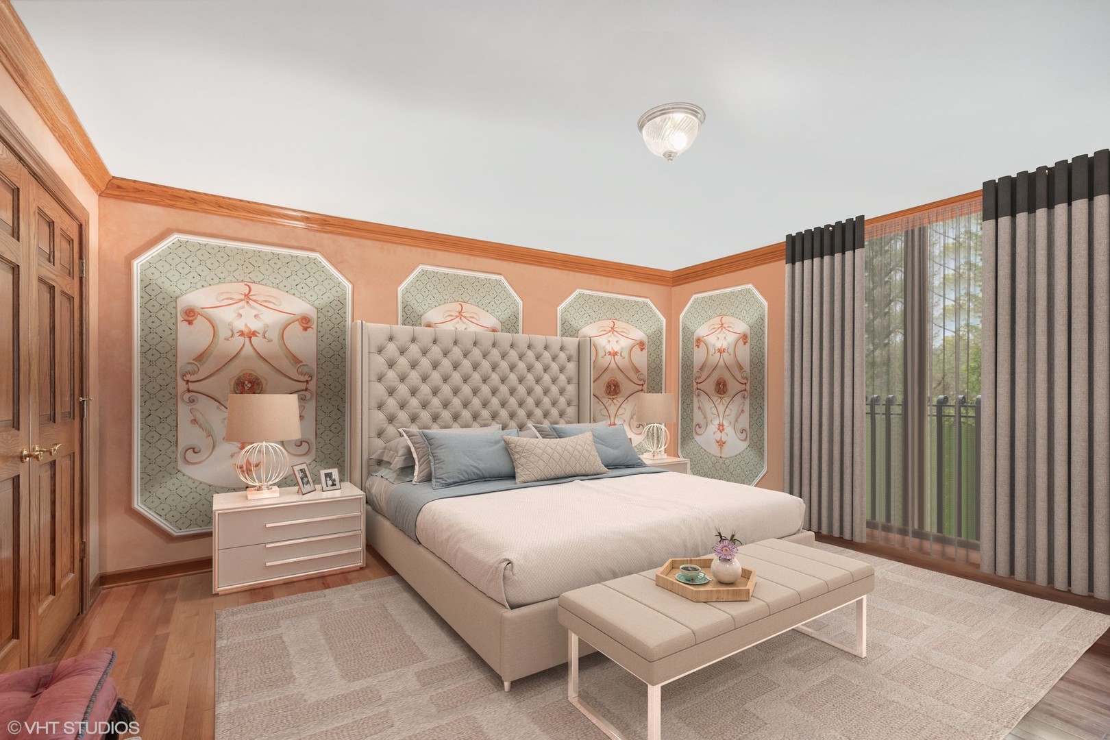 211 Otis Road Barrington Hills, IL 60010 - Photo 36 of 68 a bedroom with a large bed and a couch