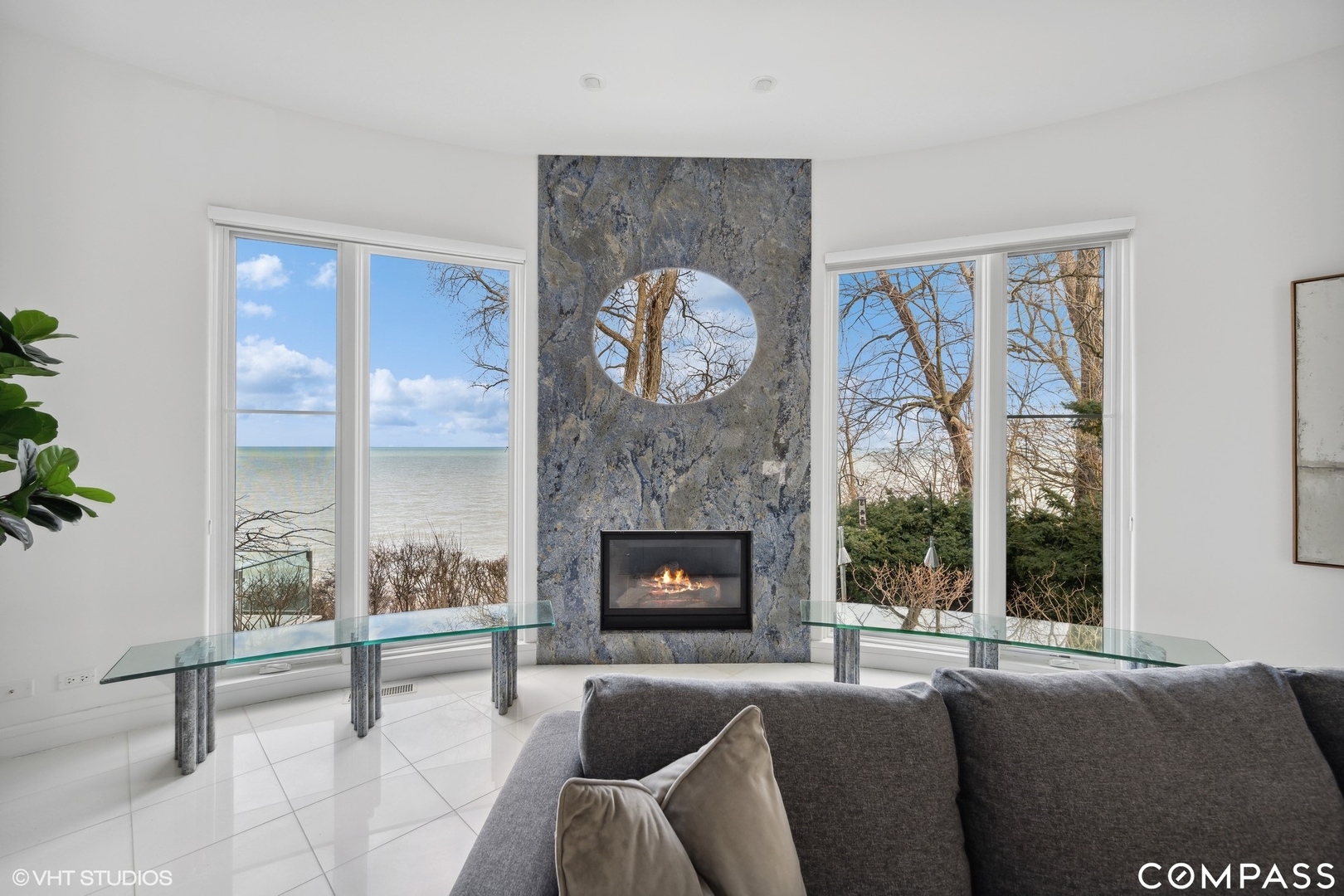 25 Aspen Lane Glencoe, IL 60022 - Photo 14 of 47 a living room with furniture and a fireplace