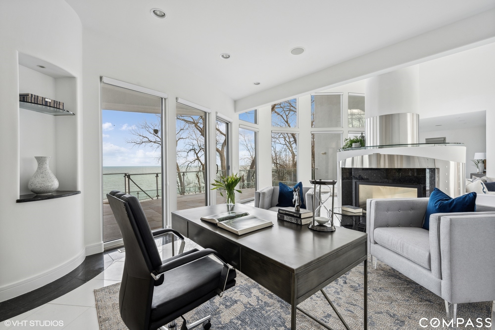 25 Aspen Lane Glencoe, IL 60022 - Photo 20 of 47 a living room with furniture and a fireplace