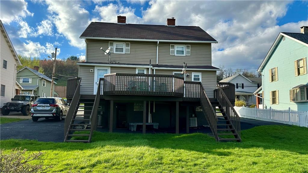 820-822 Jacoby Road Harwick, PA 15049 - Photo 35 of 44 REAR OF DUPLEX SHOWING ENTRY TO SHARED DECK ON EACH SIDE!