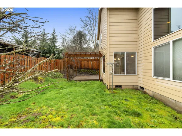 a view of a backyard with of the house
