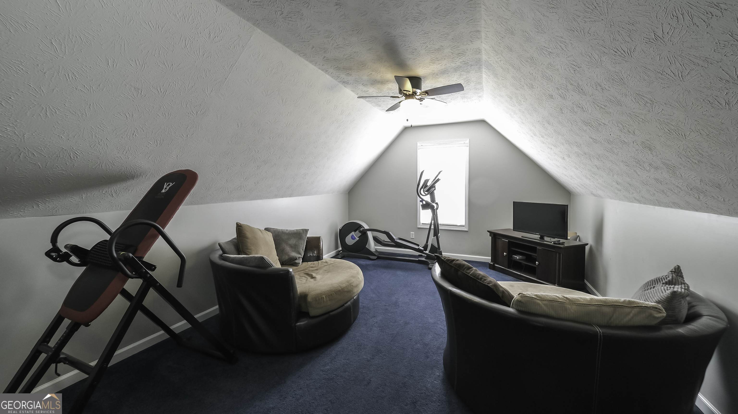 1001 Vong Street Waco, GA 30182 - Photo 32 of 45 a living room with furniture a flat screen tv and gym equipment