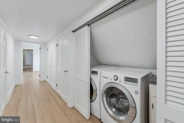 a view of a storage room with chairs
