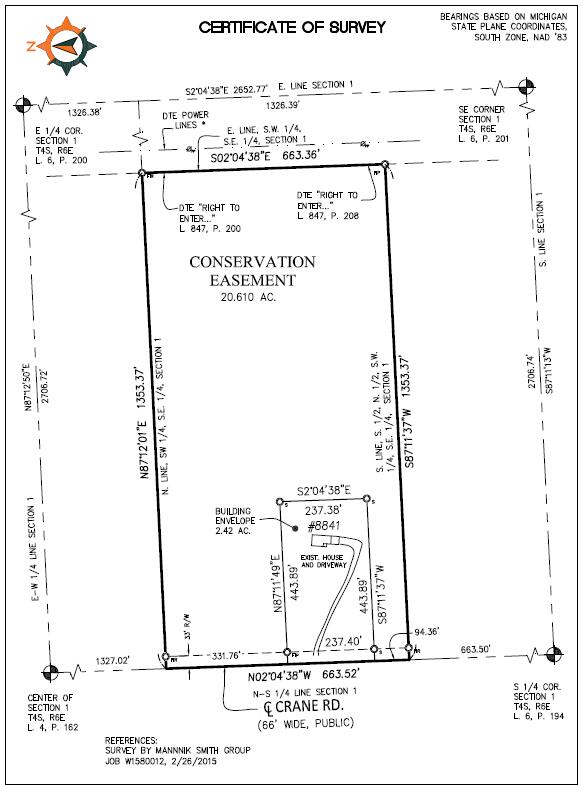 8841 Crane Road Milan, MI 48160 - Photo 33 of 33 certificate of survey