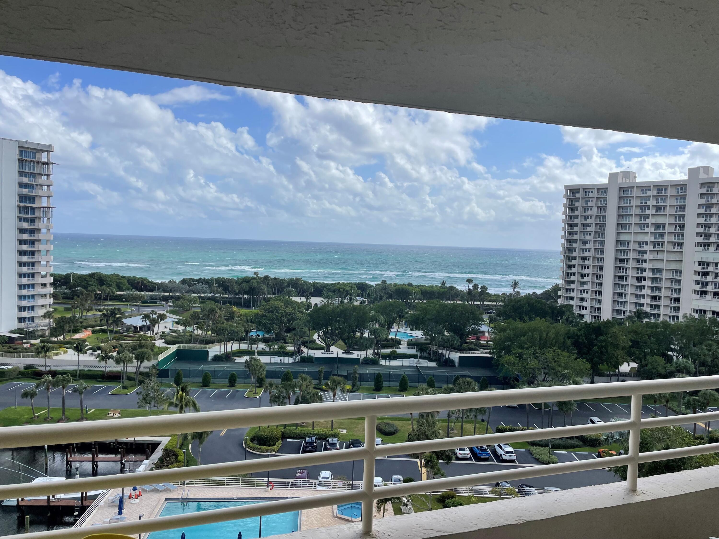 a view of city with balcony