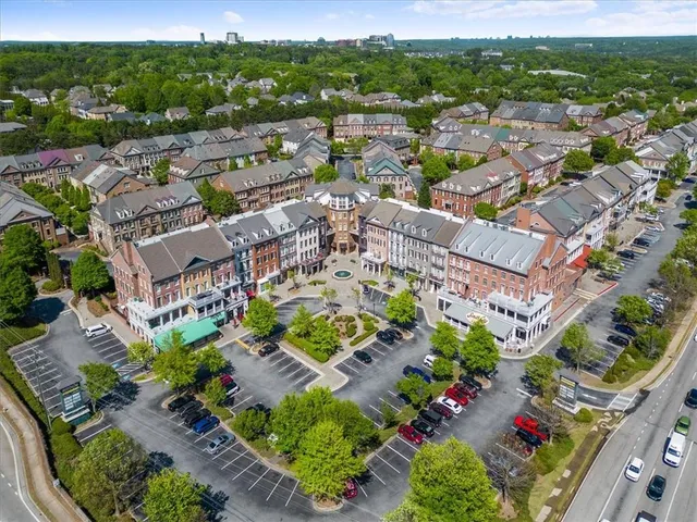 an aerial view of multiple house