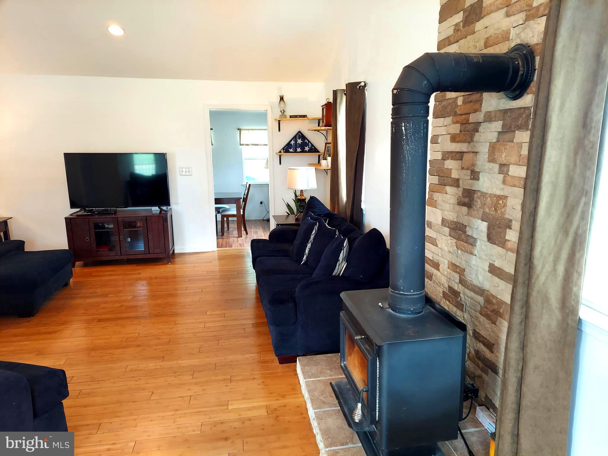 Wood Stove in Living Room