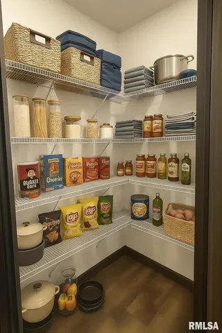 a close view of shoes and cabinets
