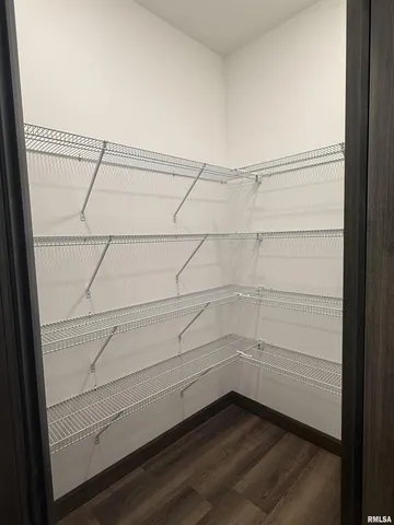 a view of a room with empty racks