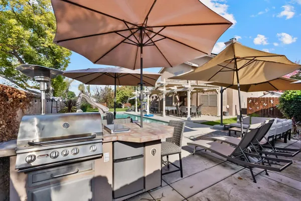 a view of an outdoor space with seating