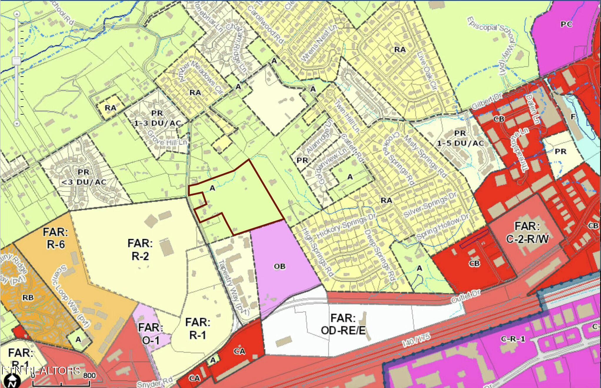 11546 Snyder Road Knoxville, TN 37932 - Photo 4 of 14 Zoning Map