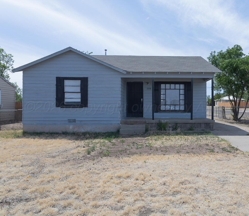 a front view of a house