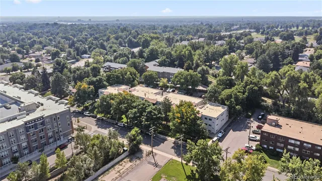 an aerial view of a city