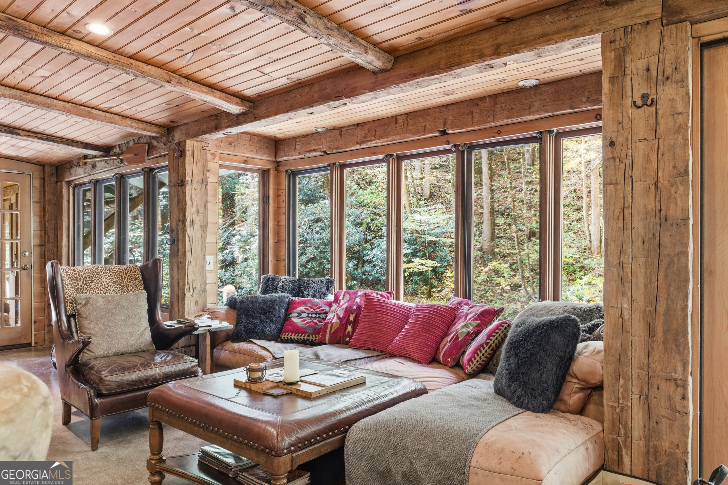 2965 Tate City Road Hayesville, NC 28904 - Photo 24 of 49 a living room with furniture and a large window