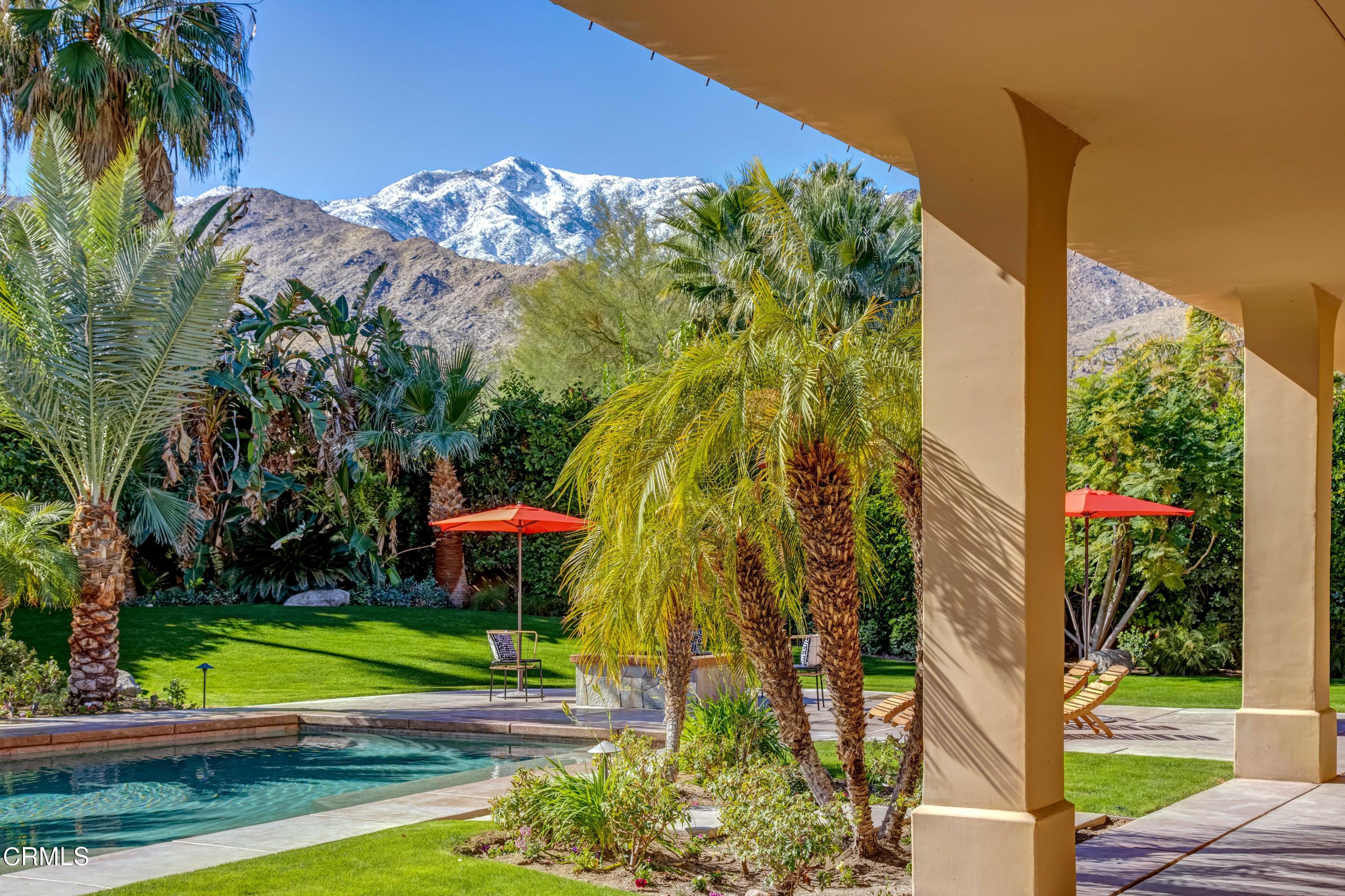 64435 Via Risso Palm Springs, CA 92264 - Photo 45 of 65 a view of a park with plants and a bench