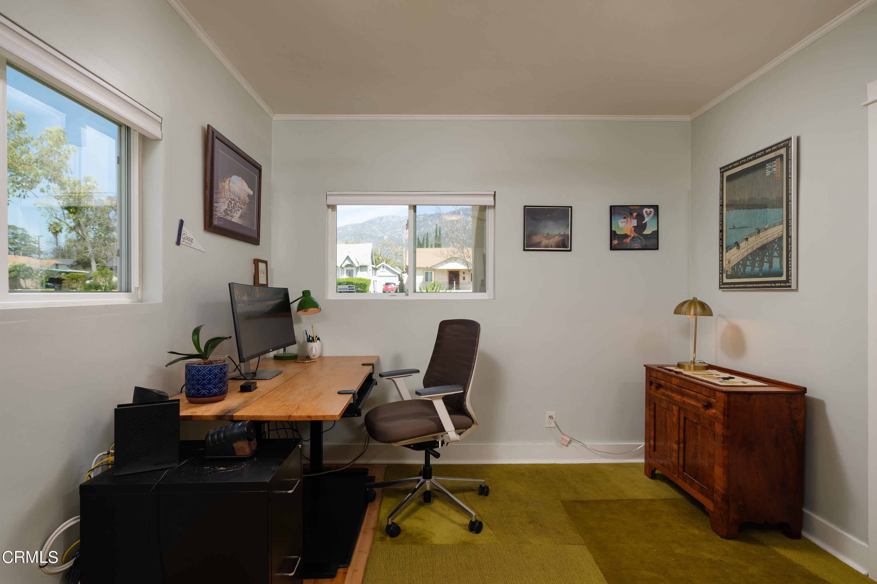 1794 Beverly Drive Pasadena, CA 91104 - Photo 20 of 56 a view of a workspace with furniture and a window