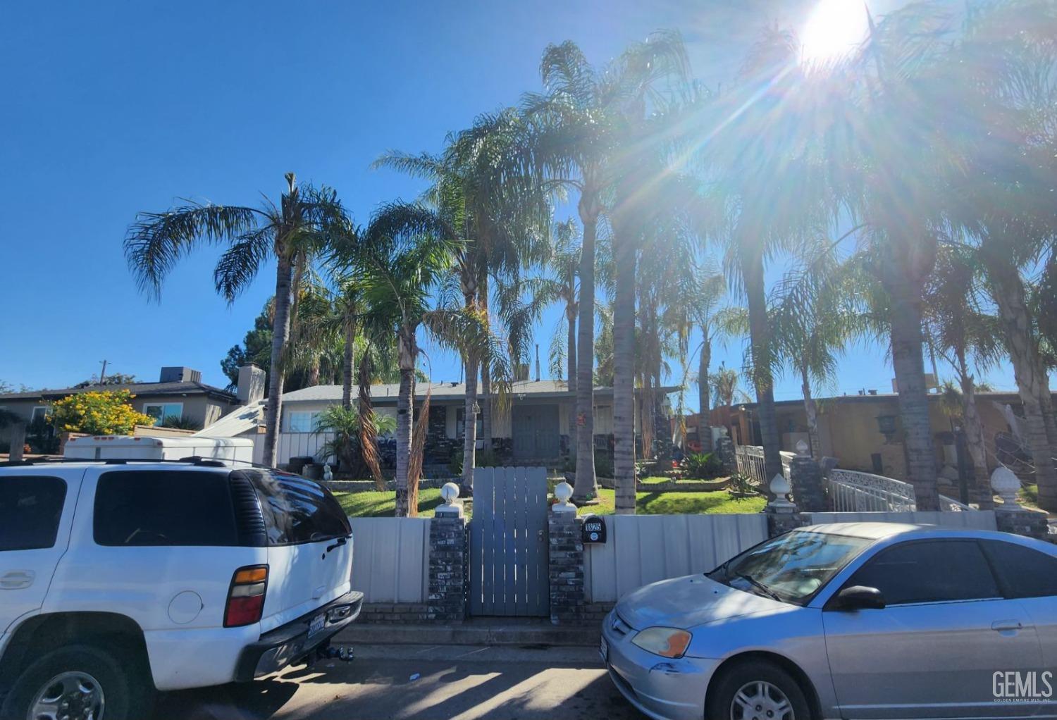 a front view of a house with outdoor space