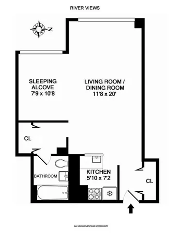 $4,600 | 322 West 57th Street, Unit 48F | Hell's Kitchen