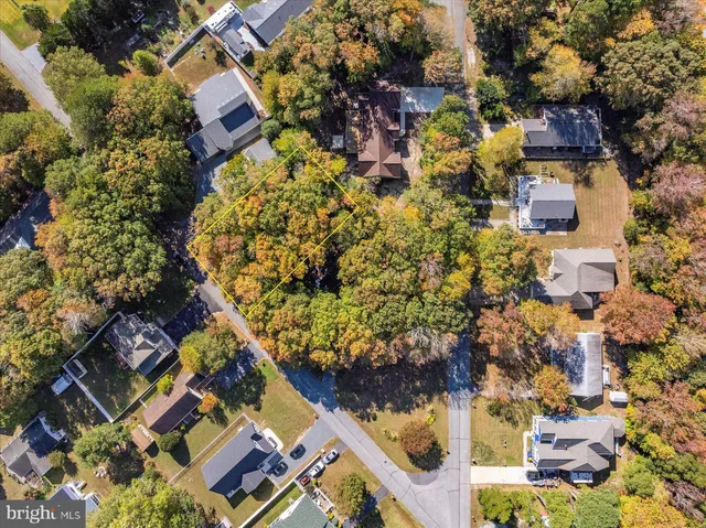 an aerial view of multiple house