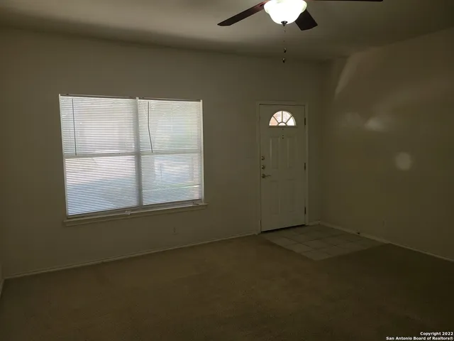 an empty room with a window