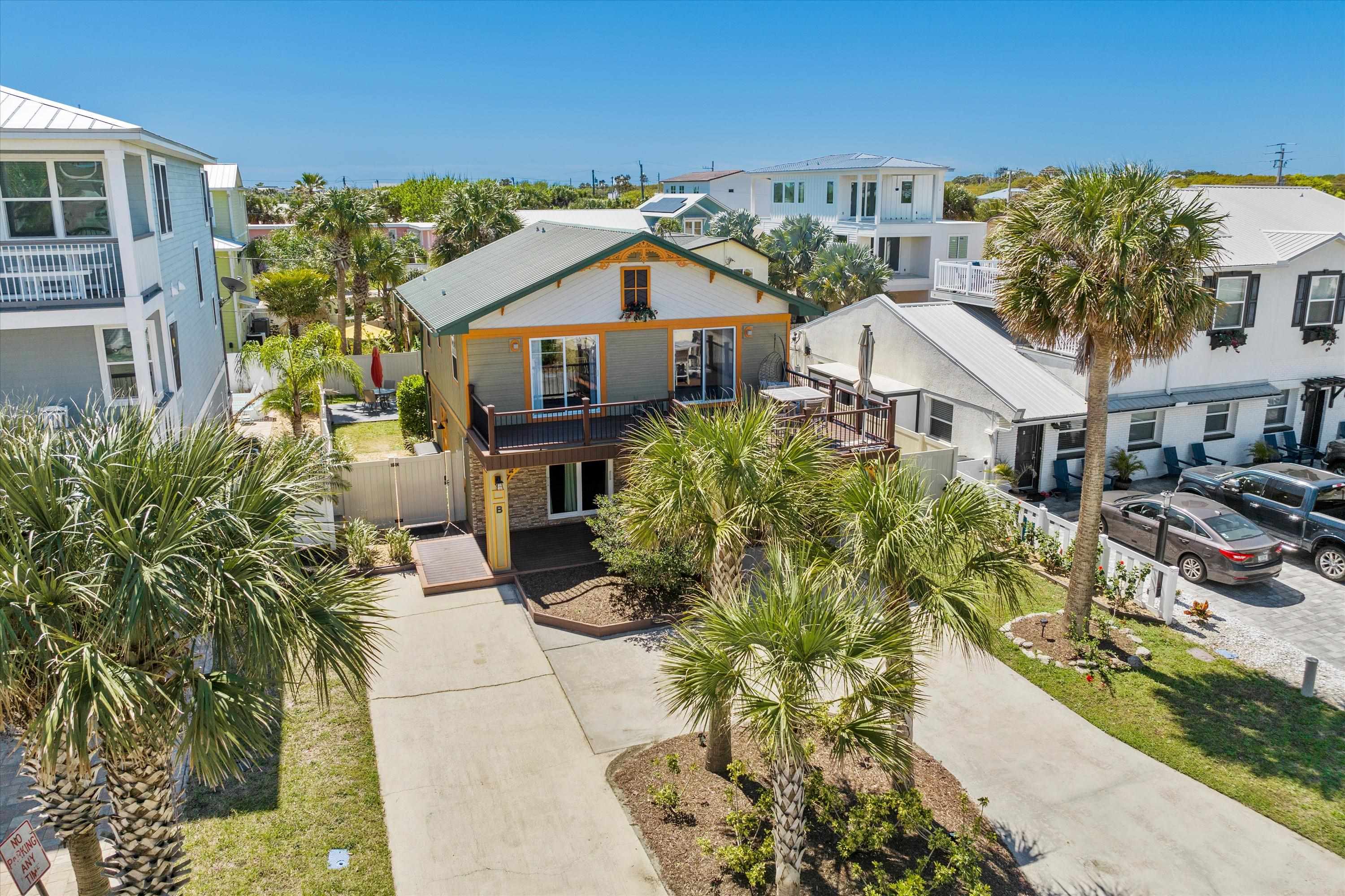 9 3rd Street St. Augustine, FL 32080 - Photo 3 of 25 a aerial view of a house with a yard