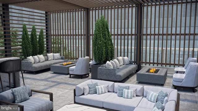 a view of an outdoor sitting area