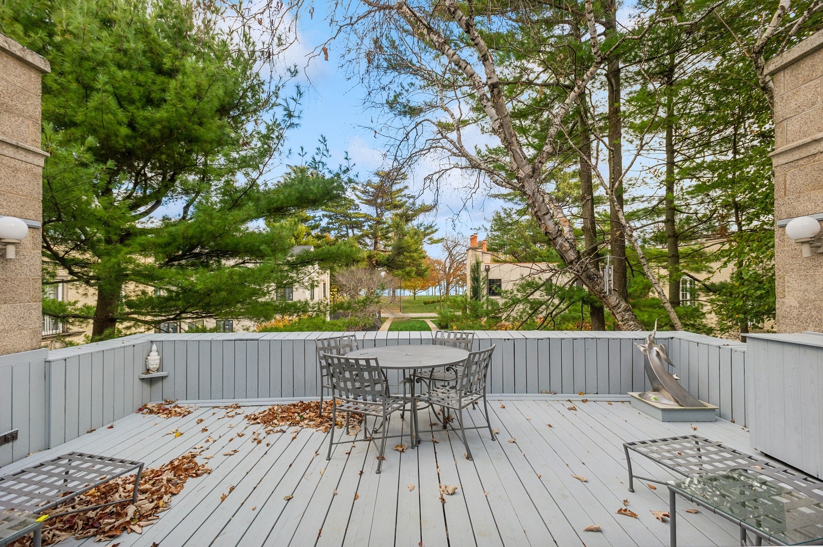228 Sheridan Road Winnetka, IL 60093 - Photo 26 of 32 a view of balcony with wooden floor and outdoor seating
