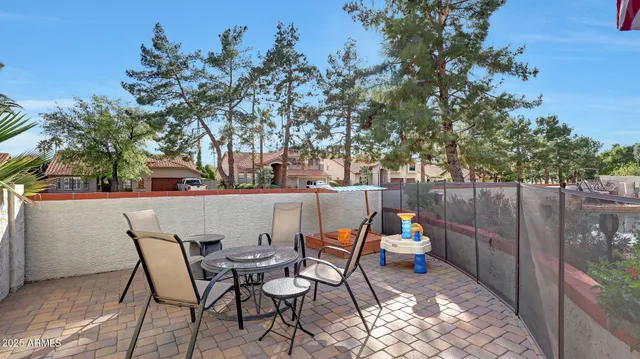 a outdoor space with furniture