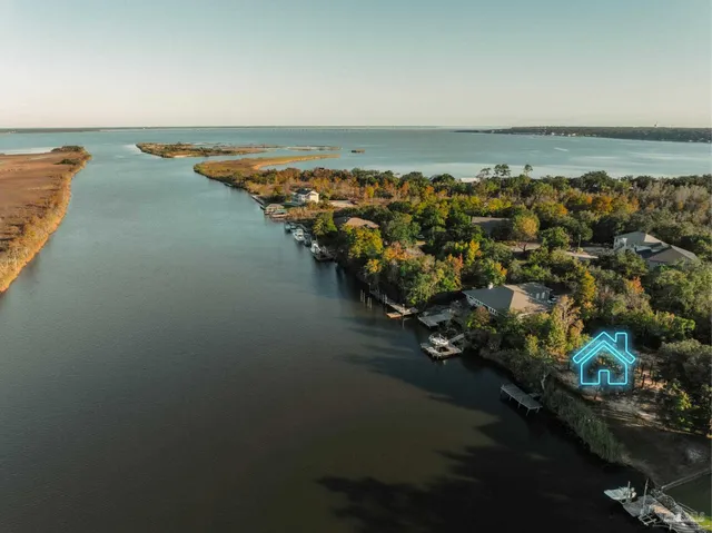 an aerial view of a ocean beach