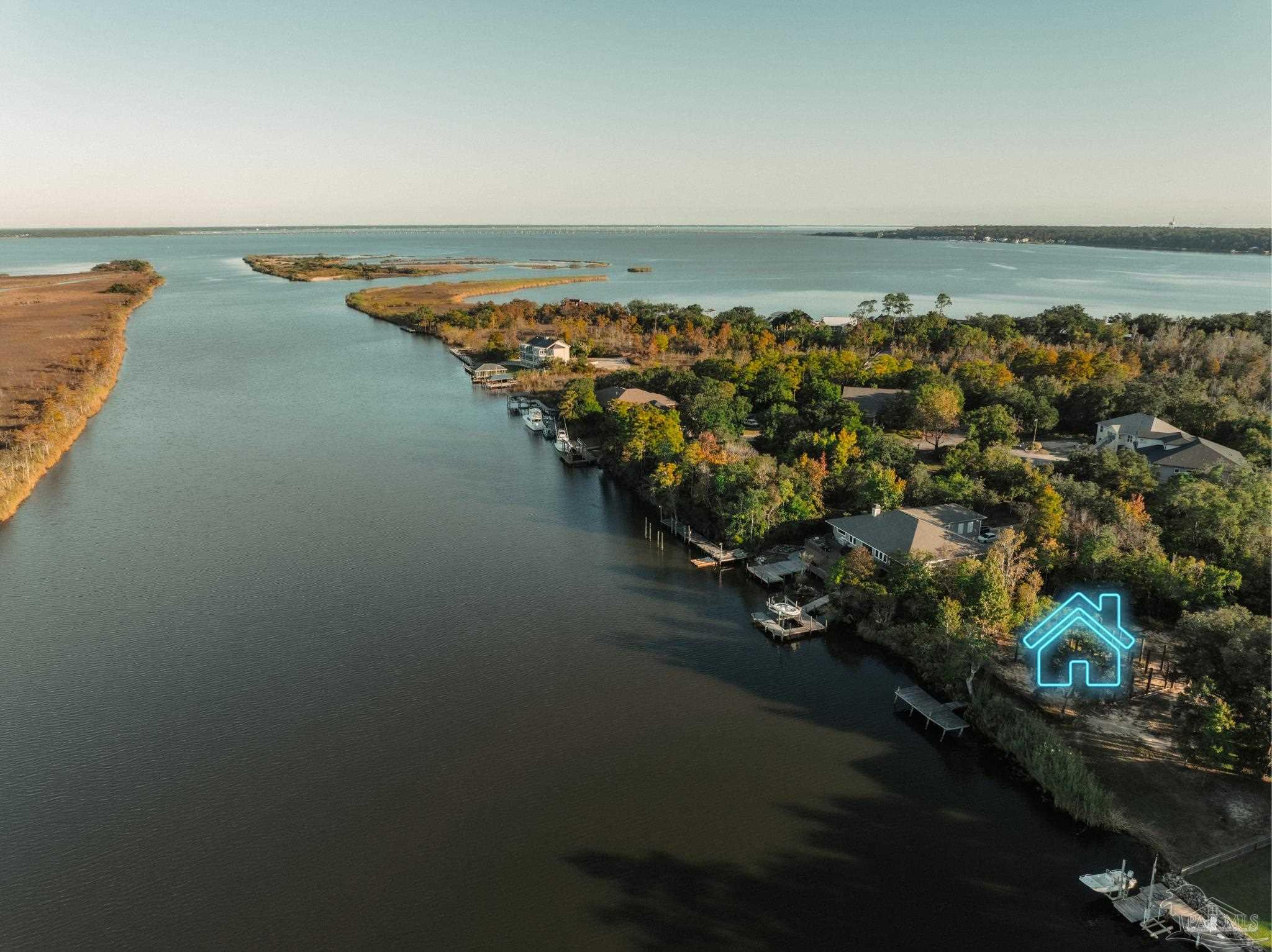 2022 Mackey Key Drive Pensacola, FL 32514 - Photo 5 of 15 an aerial view of a ocean beach