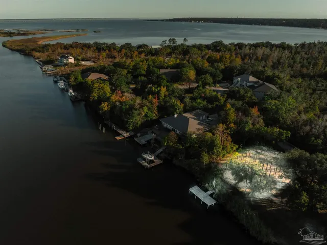 a view of a lake with a lake