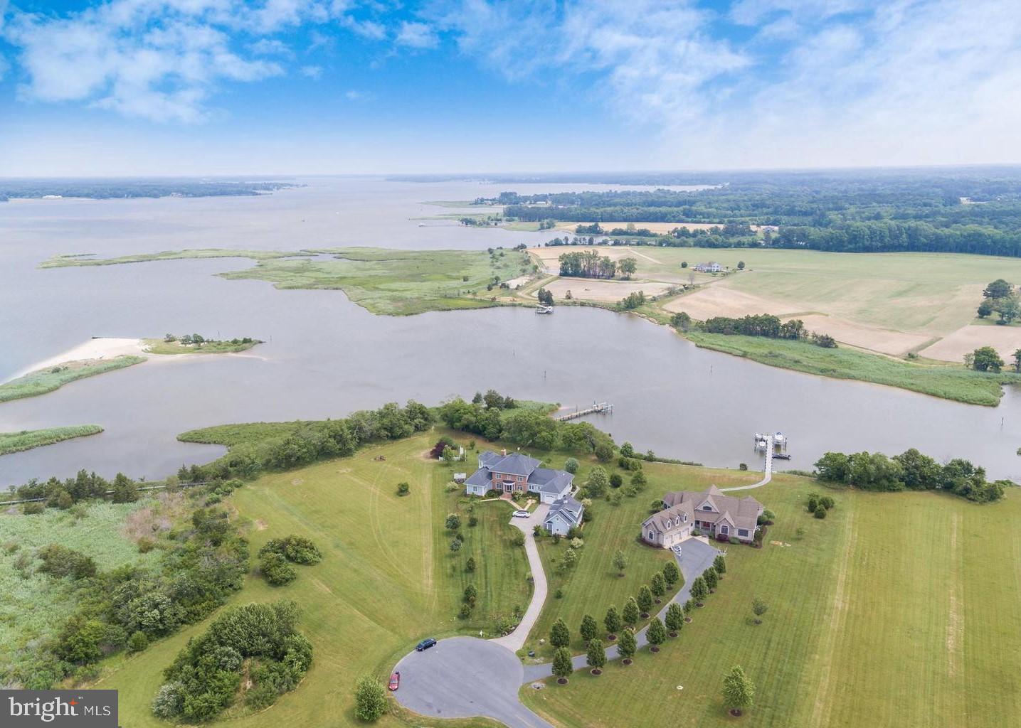 5547 Whitehall Road Cambridge, MD 21613 - Photo 56 of 60 Aerial View of the Choptank & Property