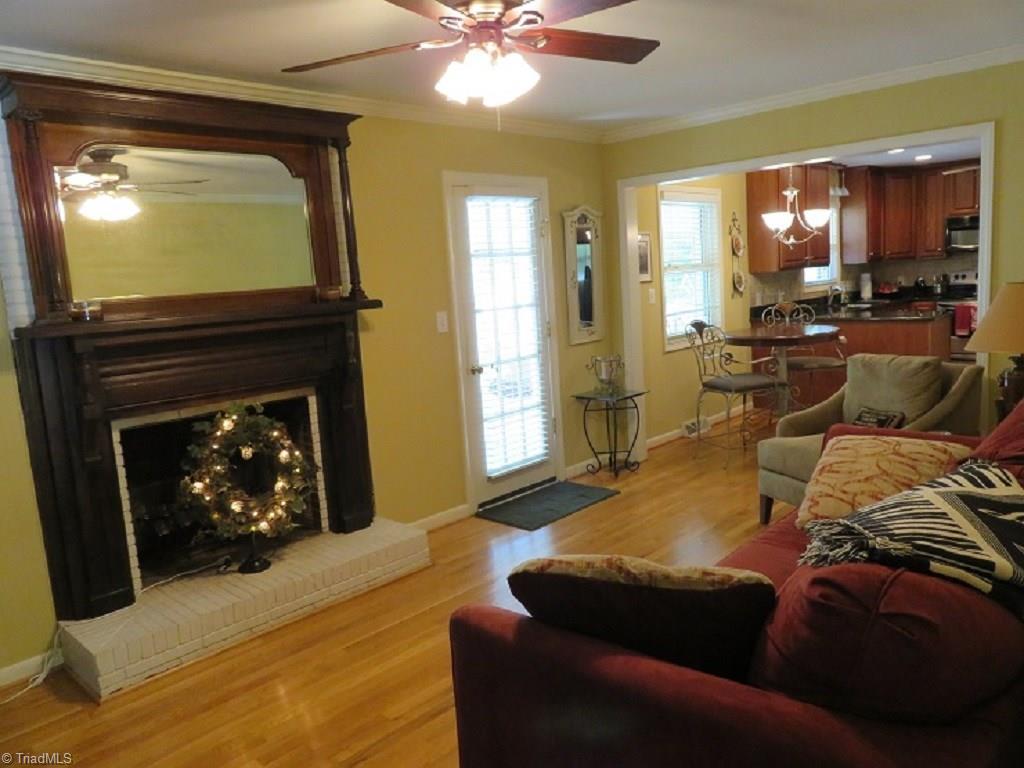 221 Pine Ridge Drive High Point, NC 27262 - Photo 13 of 25 Den view toward breakfast and kitchen
