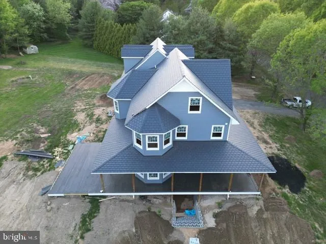 a aerial view of a house