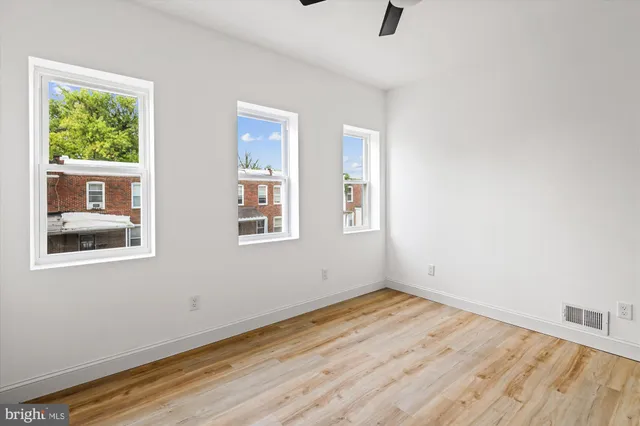wooden floor in an empty room