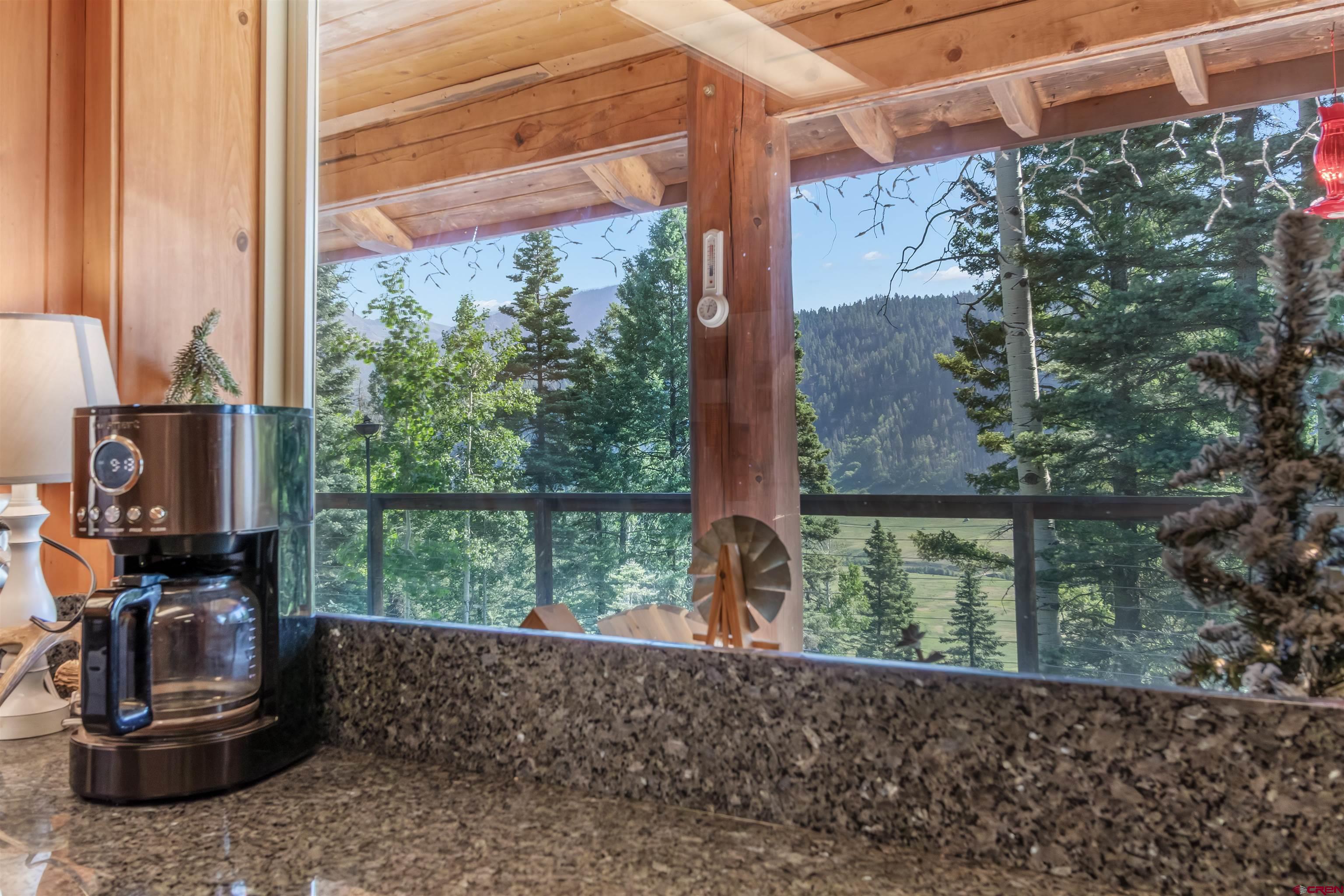 504 Weminuche Road Pagosa Springs, CO 81147 - Photo 26 of 44 a view of a floor to ceiling window next to a yard
