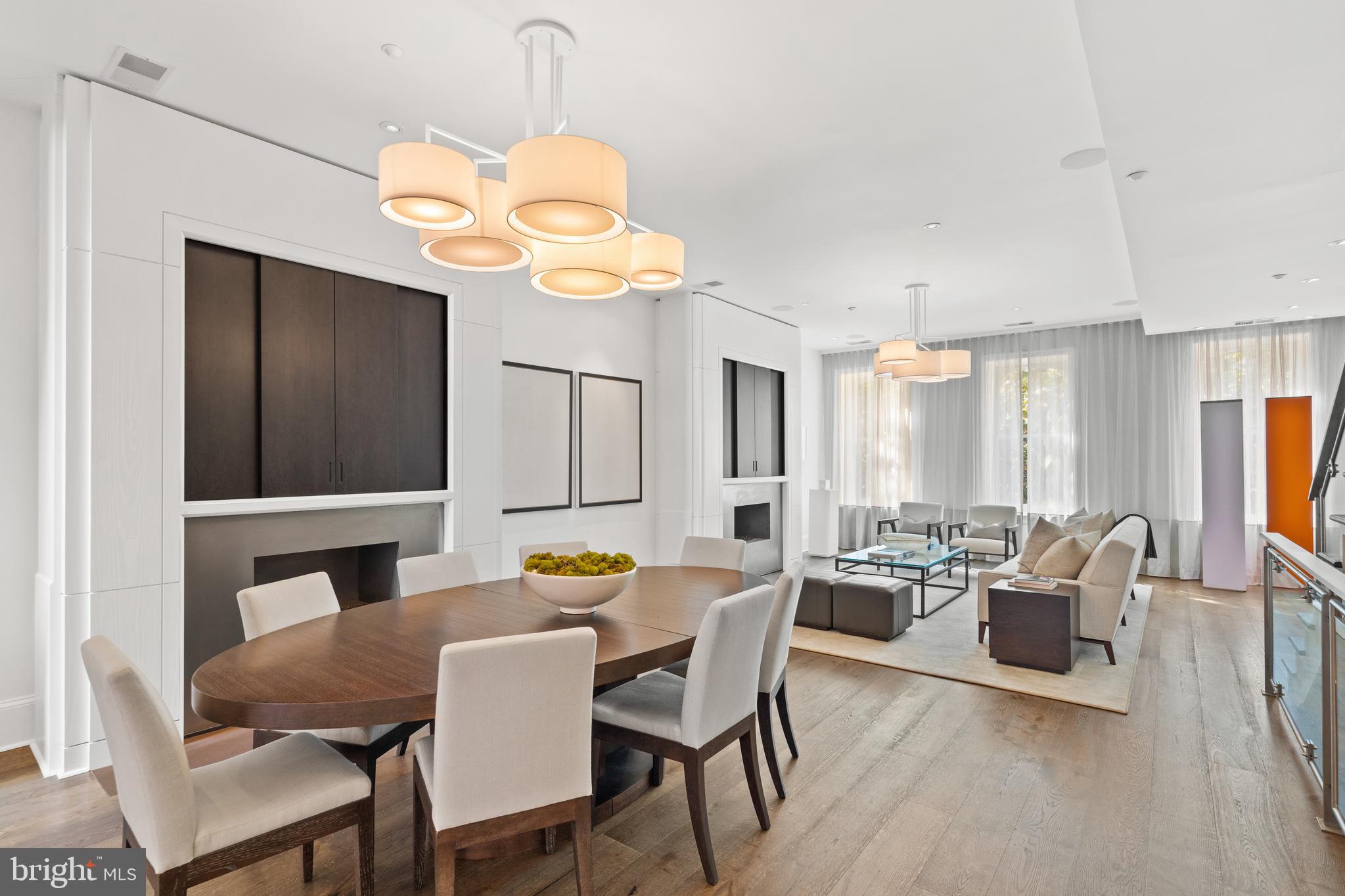 1341 Q Street Northwest, Unit B Washington, DC 20009 - Photo 30 of 31 a view of a dining room with furniture and a chandelier