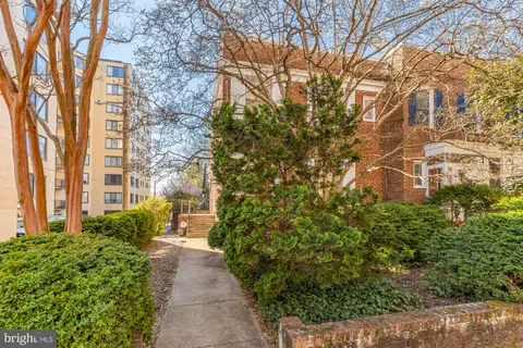 a view of a pathway both side of house