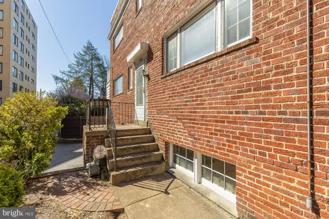 a view of a pathway with a building