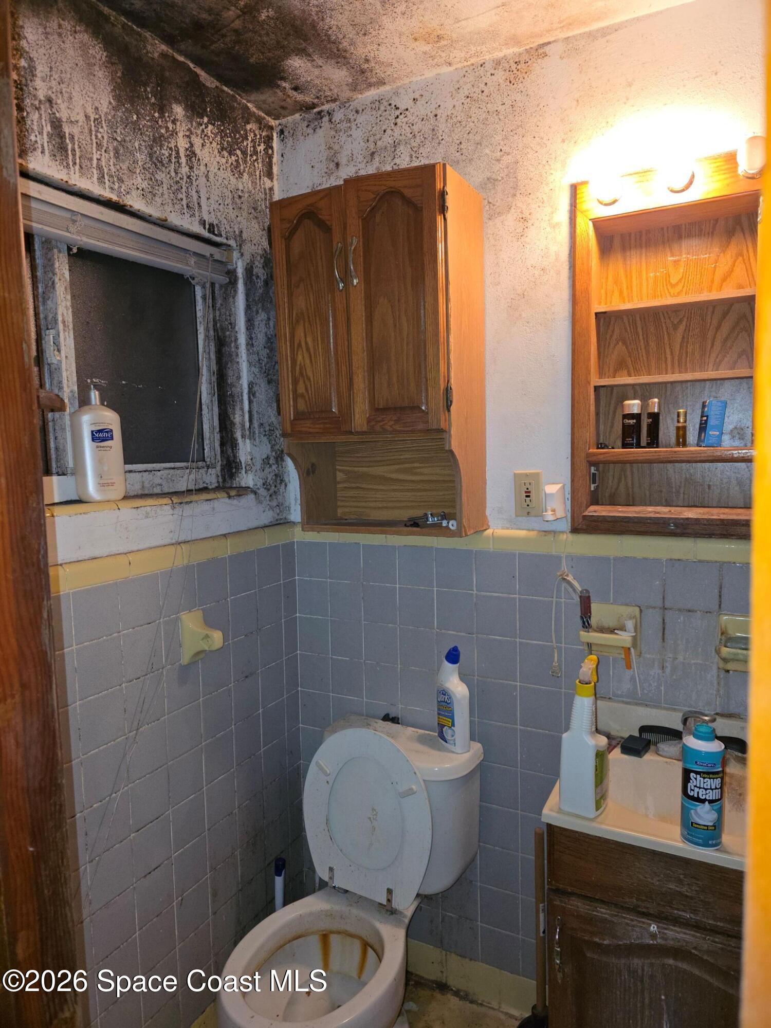 4365 Highway 1 Mims, FL 32754 - Photo 16 of 37 a bathroom with a toilet a sink and mirror