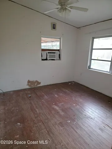 an empty room with a window