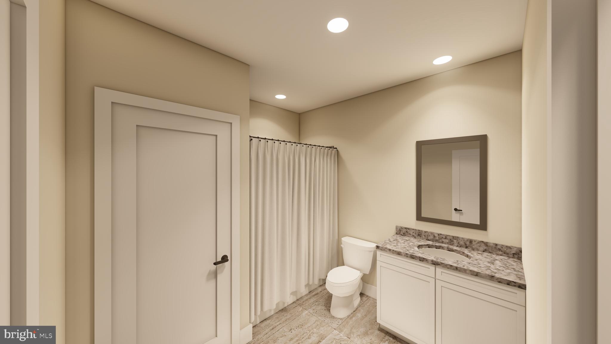 30 West Broad Street Souderton, PA 18964 - Photo 8 of 40 a bathroom with a granite countertop sink toilet and shower