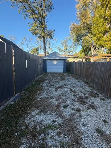 a backyard of a house