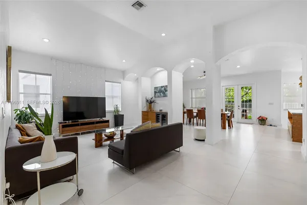a bathroom with a sink and mirror