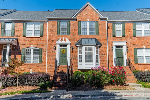 front view of a brick house