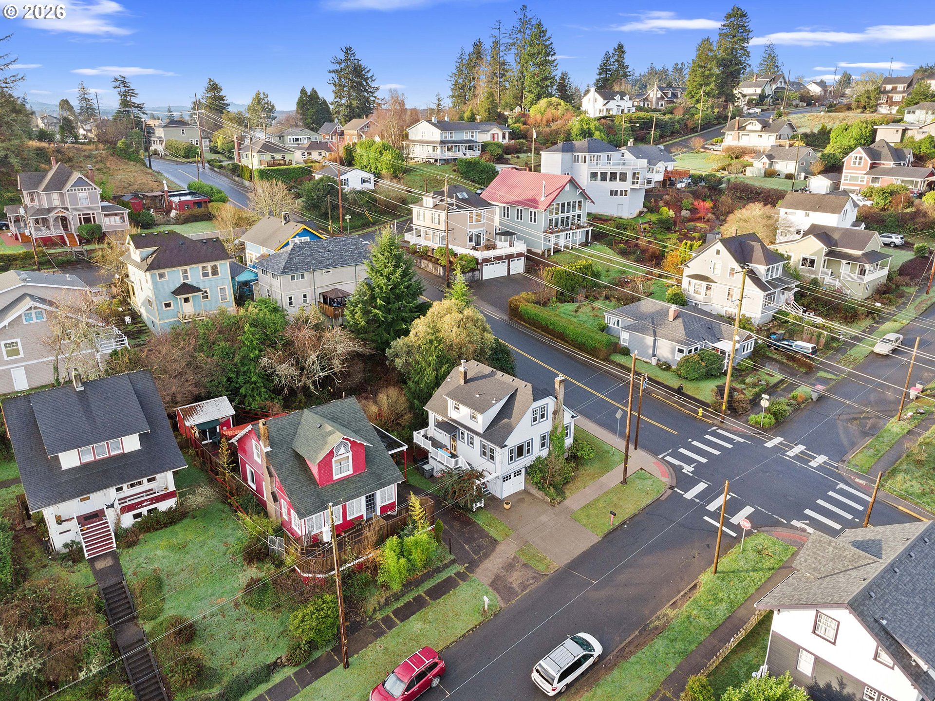 1014 8th Street Astoria, OR 97103 - Photo 25 of 25 an aerial view of residential houses with outdoor space