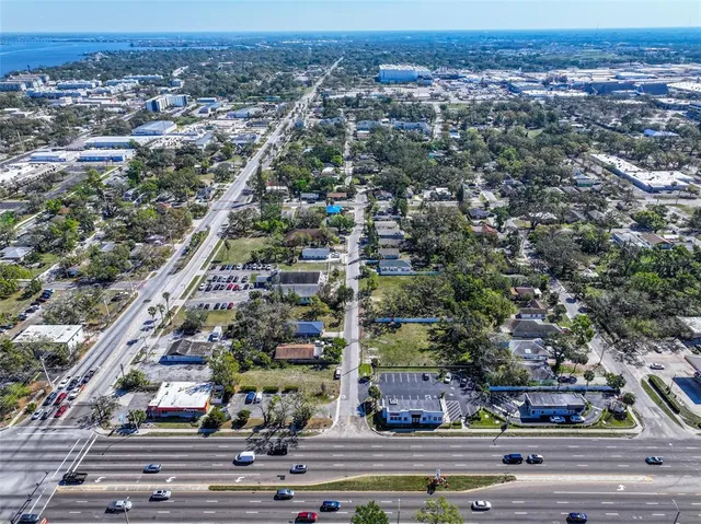 an aerial view of multiple house