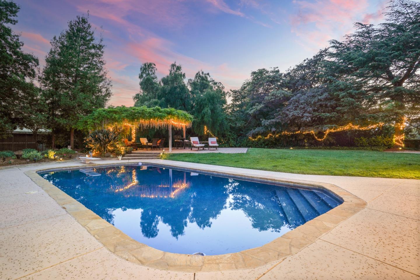 14160 Miranda Road Los Altos Hills, CA 94022 - Photo 25 of 30 a view of a swimming pool with an outdoor space